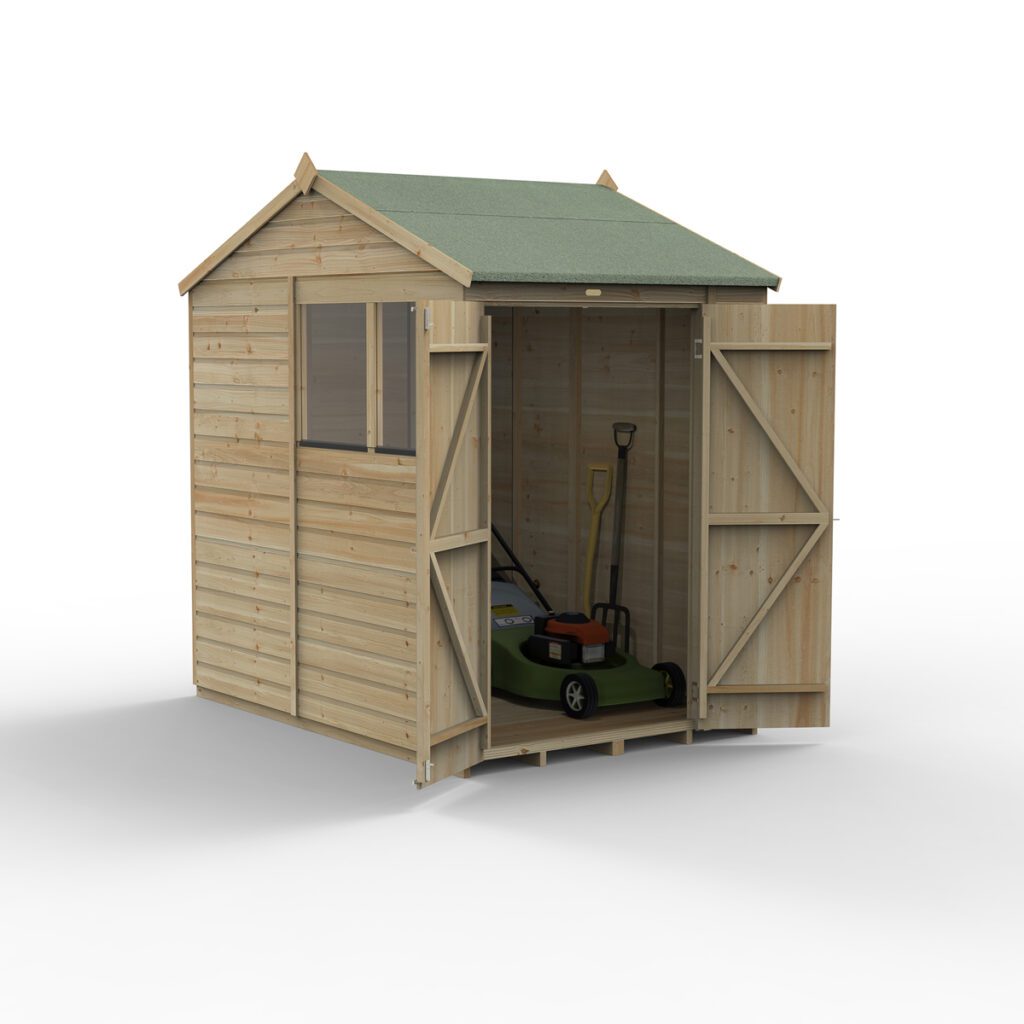Beckwood 5×7 Reverse Apex Shed – 2 Windows – Double Door 5013053198292 2